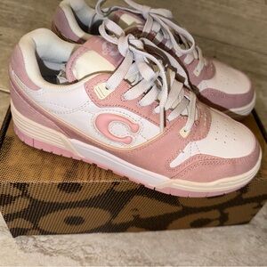 Kids Pink and White Sneakers